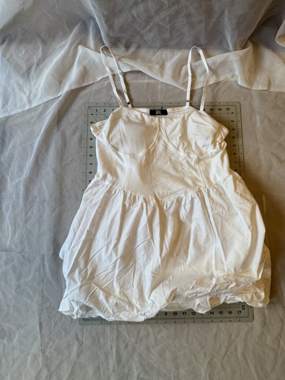Madden NYC White Bustier Mini Dress Adjustable Straps See Photos